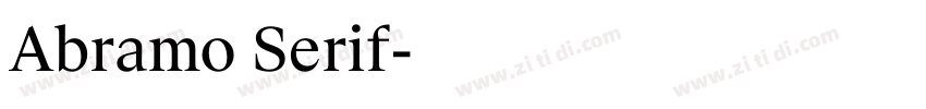 Abramo Serif字体转换